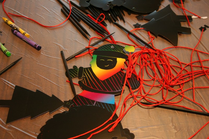 Colorful Christmas ornaments to craft.