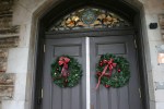 Shattuck, wreaths on Shumway&nbsp;Hall