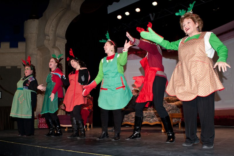 This holiday chorus line will have you laughing out loud. Photo by Edward Brown, courtesy of The Merlin Players. 