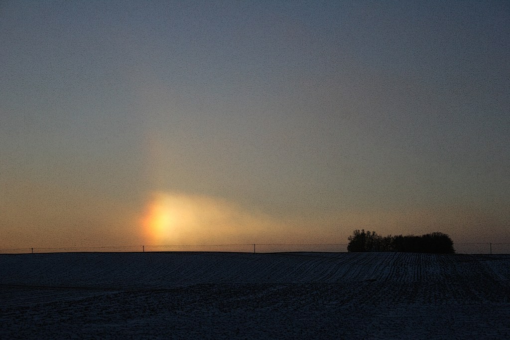 A sun dog photographed from Interstate 35 between the Northfield and Faribault exits.