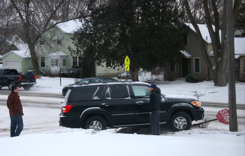 No need for me to rush outside as several motorists stopped.