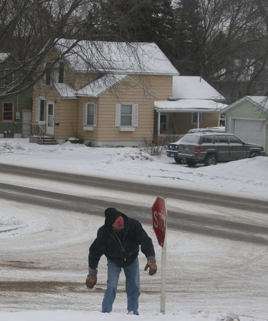 A City of Faribault worker removed the downed stop sign and replaced it with a temporary one shortly after the police left.