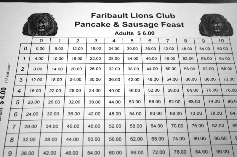 The ticket sellers' cheat sheet.