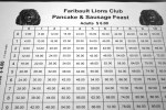 Pancake breakfast, ticket cheat&nbsp;sheet