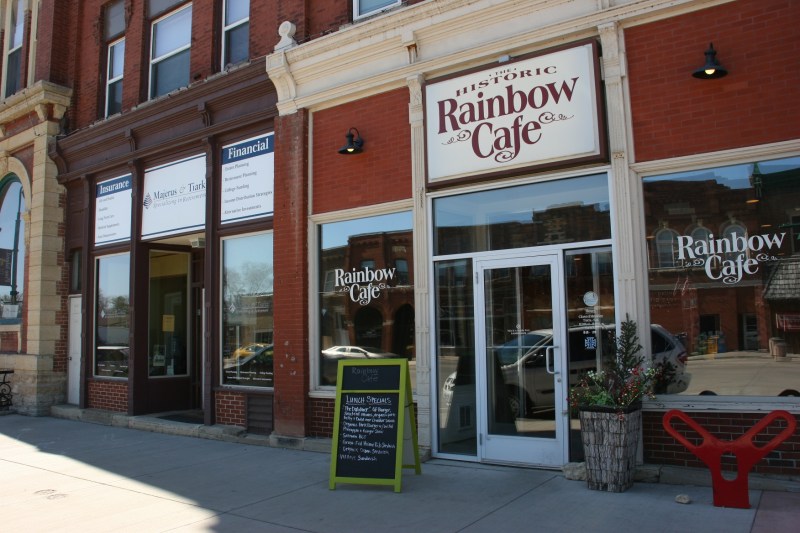 The Rainbow Cafe is among businesses housed in historic and architecurally interesting buildings.