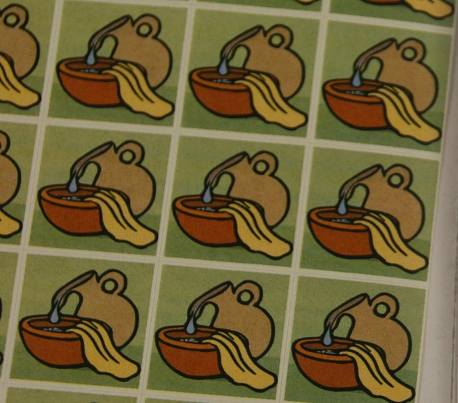 Stickers were handed out for placement in the passport after hands were washed.