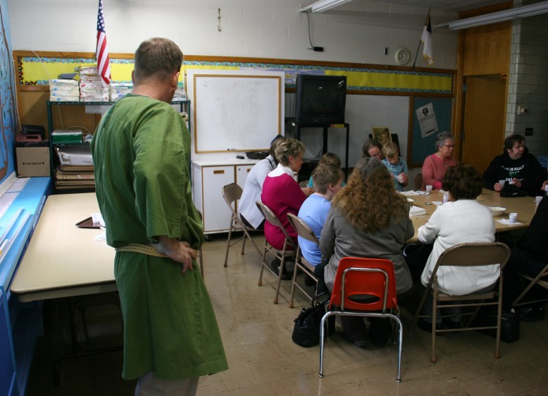 Participants could sample various foods such as horseradish, matzo, grape juice and more.