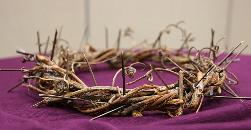 A volunteer crafted this crow of thorns similar to the one Christ wore on the cross.