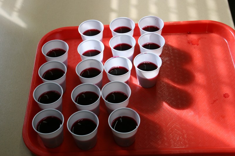 Grape juice ready to be served.