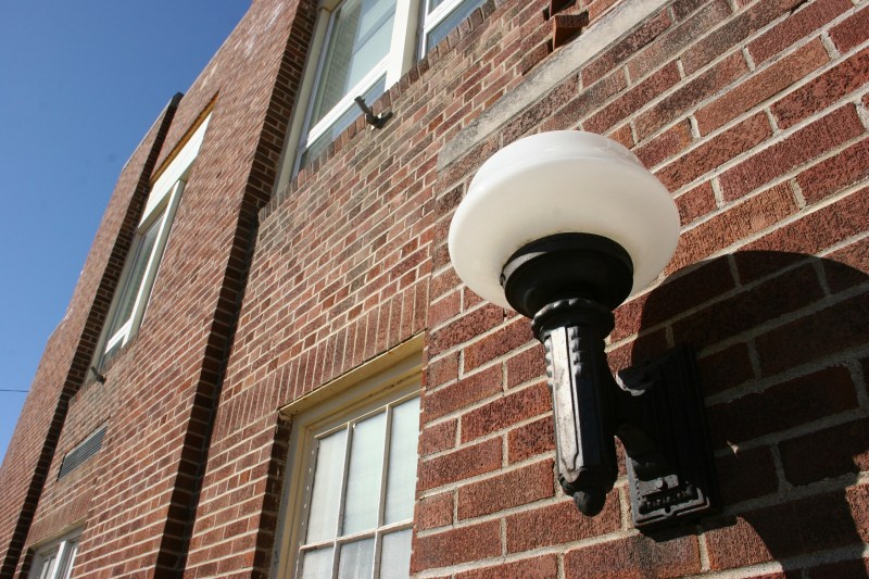 What I assume is an original light fixture. Beautiful.