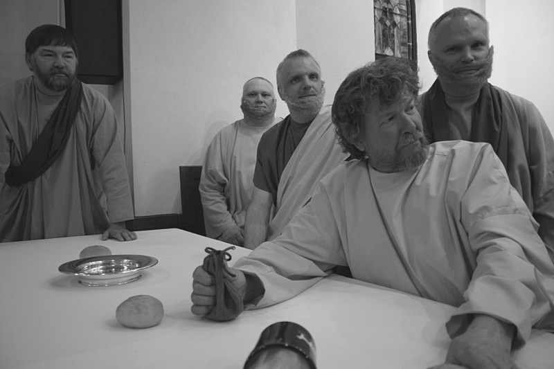 Judas, in the foreground, is about to betray Jesus with 30 pieces of silver. Minnesota Prairie Roots file photo 2012.