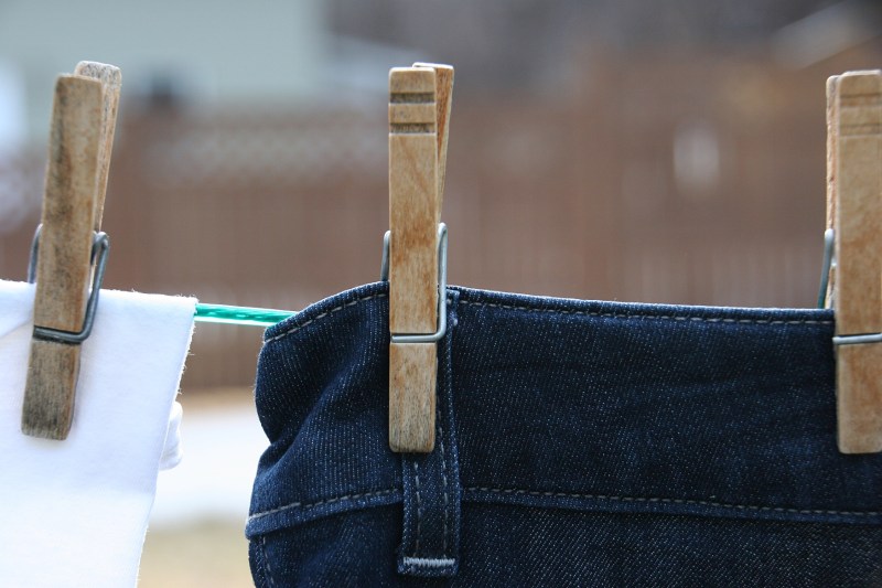 I hung out the laundry.