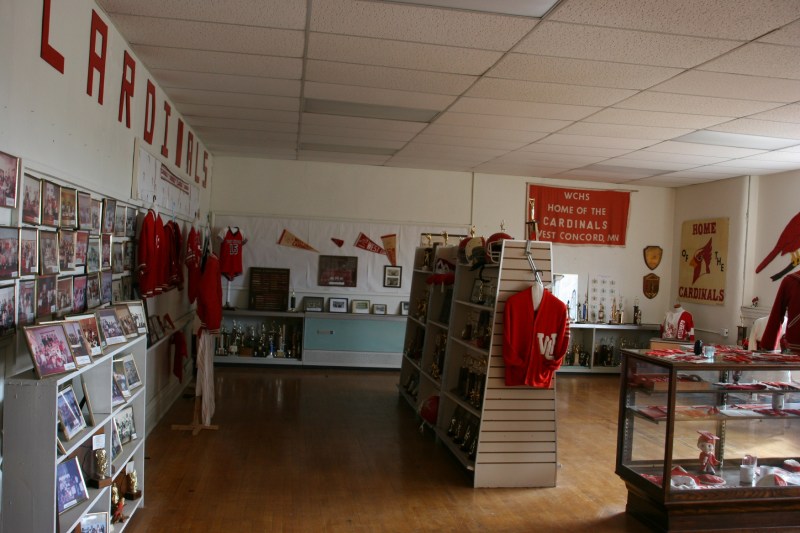 The school was once home to the West Concord school Cardinals. An entire classroom is devoted to all things Cardinal. this proves a popular place during class reunions.