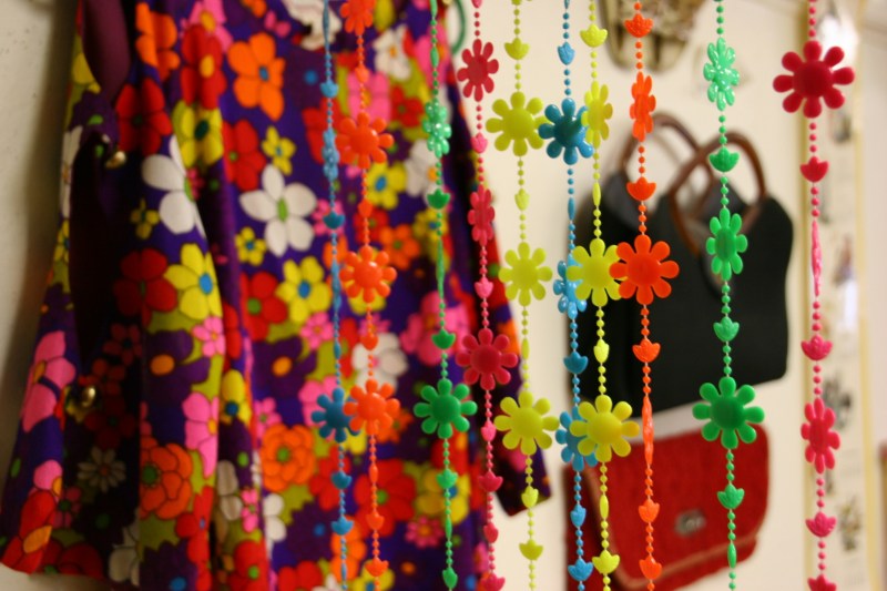 When I nearly ran into these dangling beads inside the doorway to The 50's and 60's Room, I knew this would be my favorite themed room. It was.