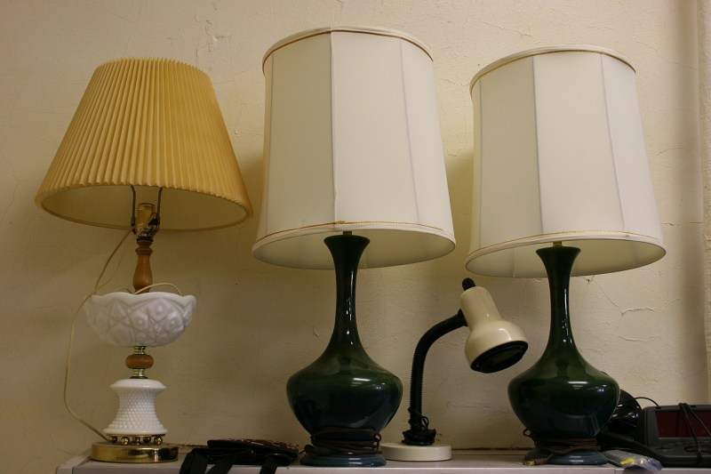 In Grandma's Attic you can buy garage sale type items, like these lamps, with proceeds benefiting the WCHS. 