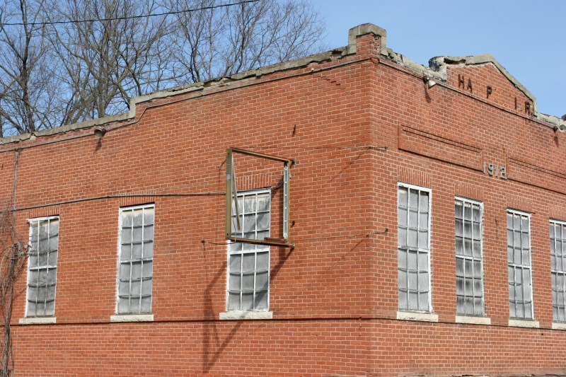 The 1912 building up close.