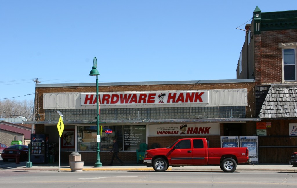 Many small towns still have thriving hardware stores like this Hardware Hank.