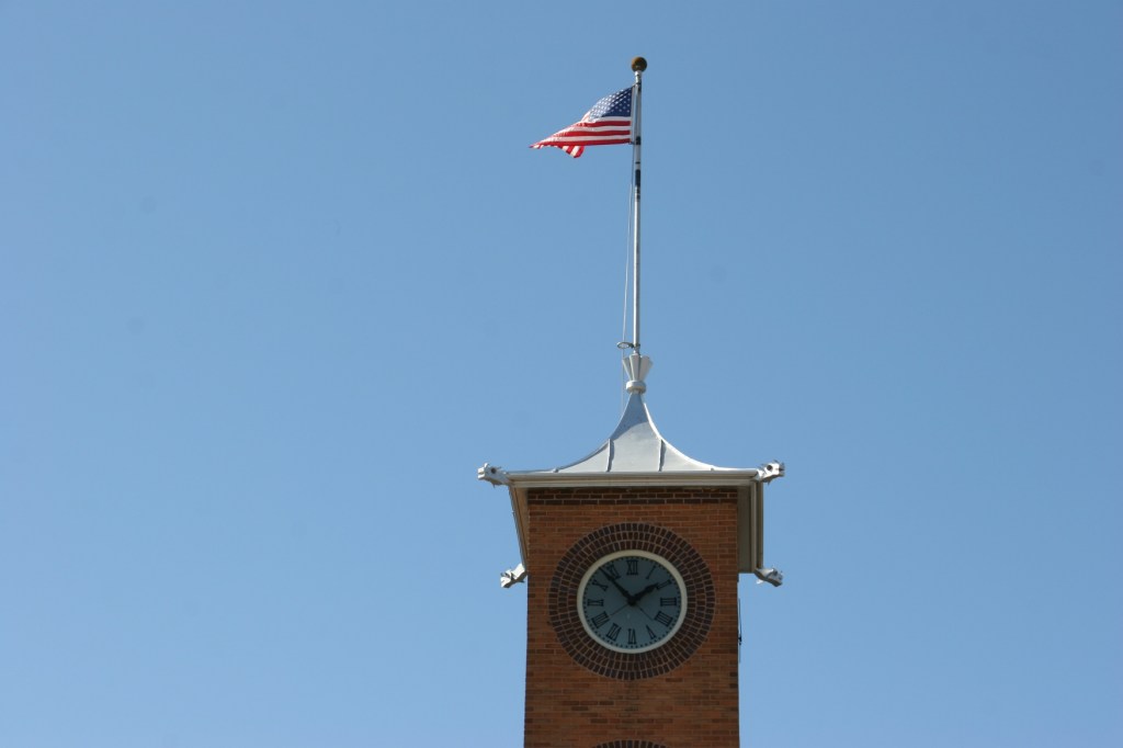 The top of City Hall.