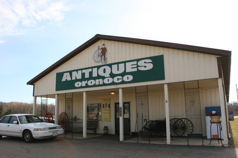 Antiques Oronoco, north of Rochester, just off Highway 52.