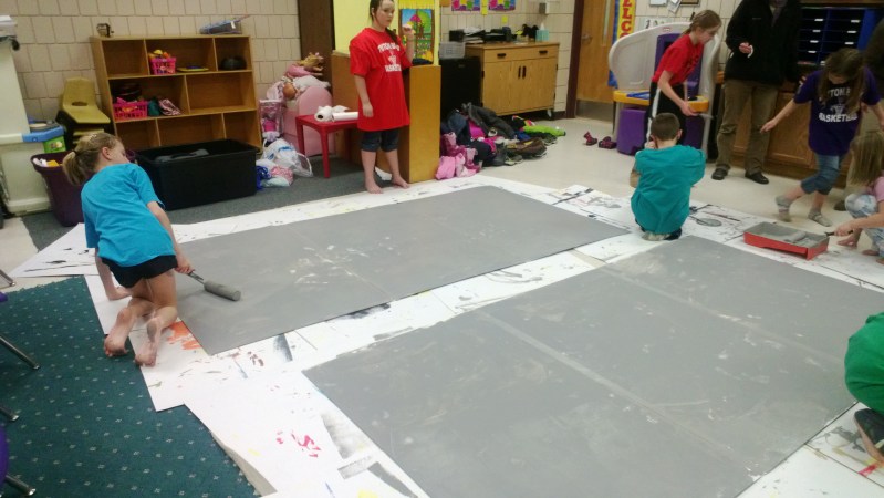 Child's Play Theatre includes all facets of a production, including creating and building the set. Photo by and courtesy of Andy Velishek, Child's Play Theatre.