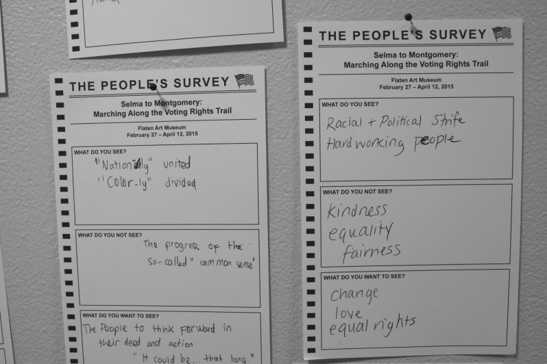 Opinions expressed in the exhibit polling place.