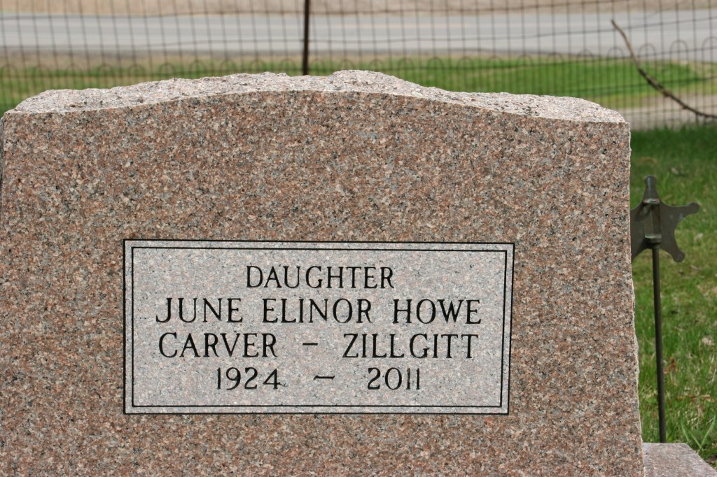 June's first husband was Rice County Sheriff Chuck Carver, who died in a 1971 plane crash. The wreck was discovered several years later. She was remarried to a former Goodhue County sheriff.