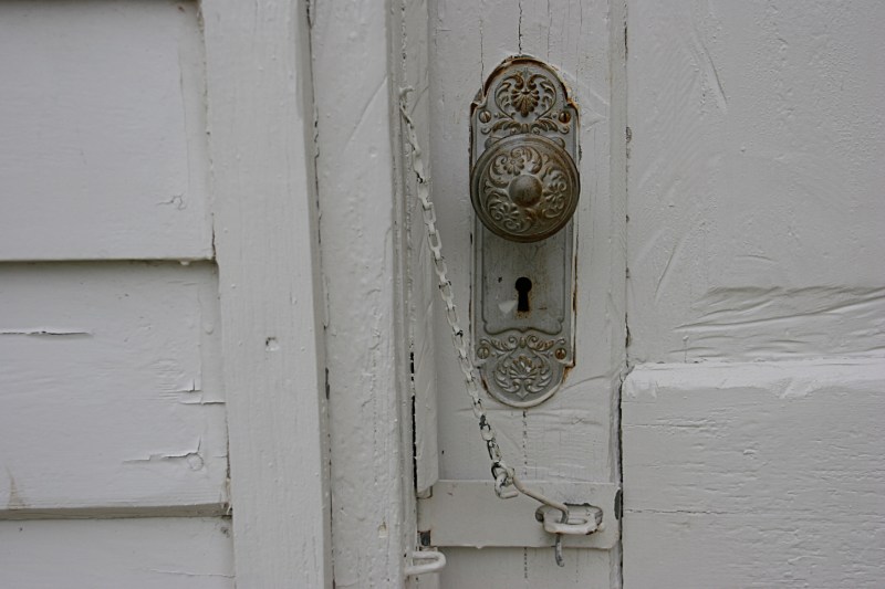 I opened this door into the church entry, but found the interior sanctuary door locked.