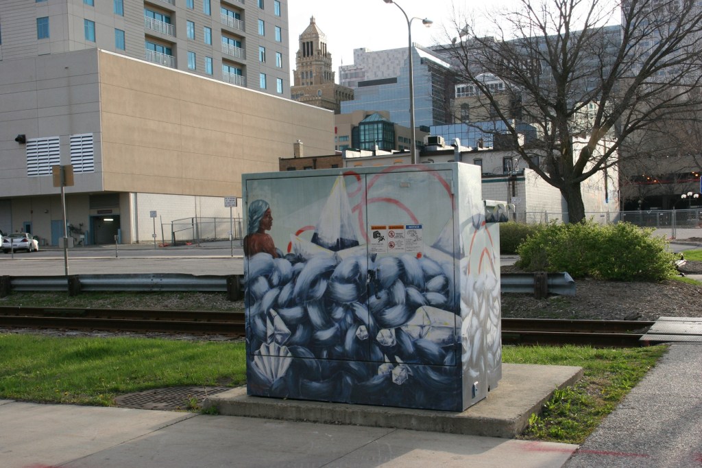 A great idea for turning an otherwise mundane utility box into a work of art.