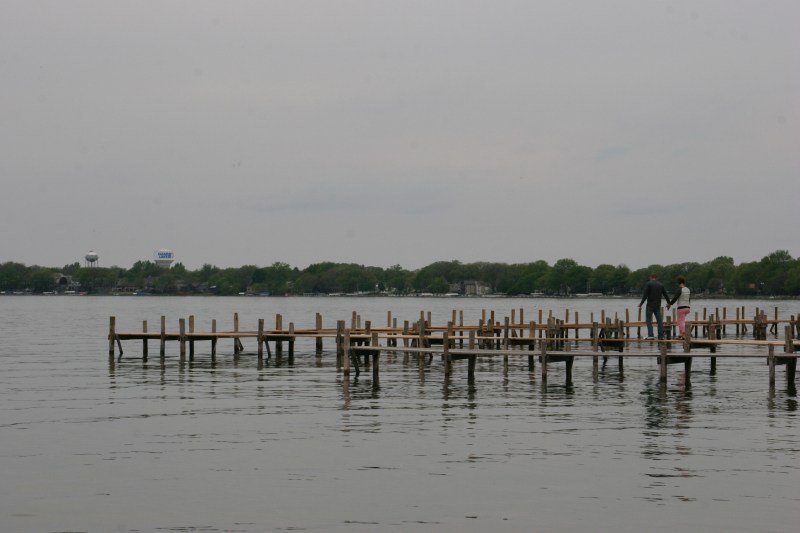 The lake draws visitors here. A park, boat launch, beach and dock are located at the end of Main Avenue.