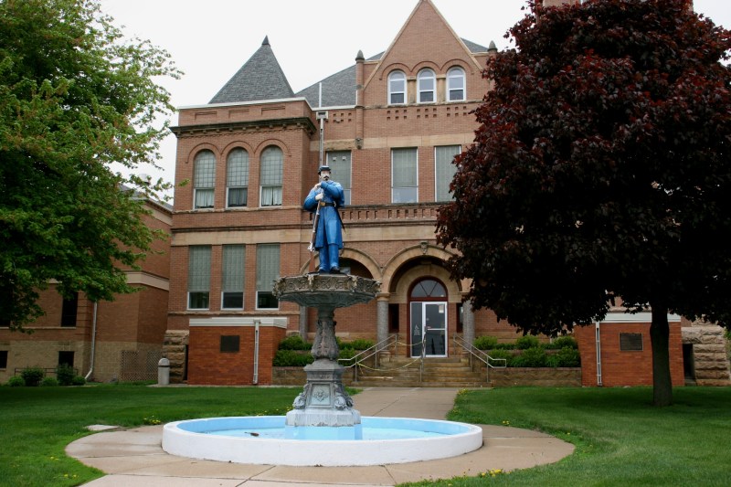The Union Soldier statue was purchased by the local Women's Relief Corps in 1899. The chapter was founded to care for Union soldiers and to assist their widows and orphans and to honor the dead. There are 151 Civil War veterans buried in Winnebago County.