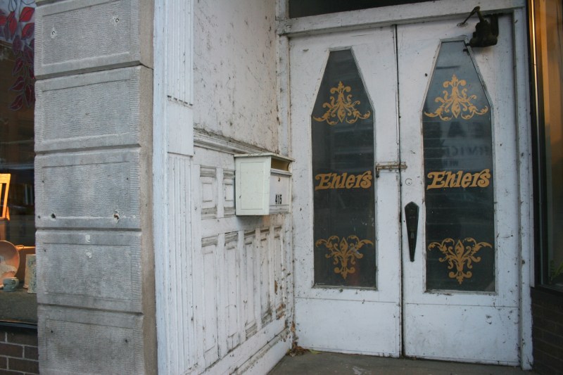 I assume these doors once opened to an Ehlers Department Store.
