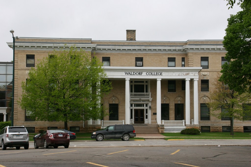 Waldorf College is located in Forest City with this building directly across the street from the Winnebago County Courthouse.