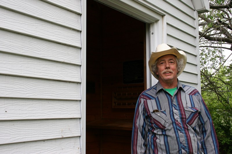 Scott Kennedy outside the chapel built in honor of his aunt.