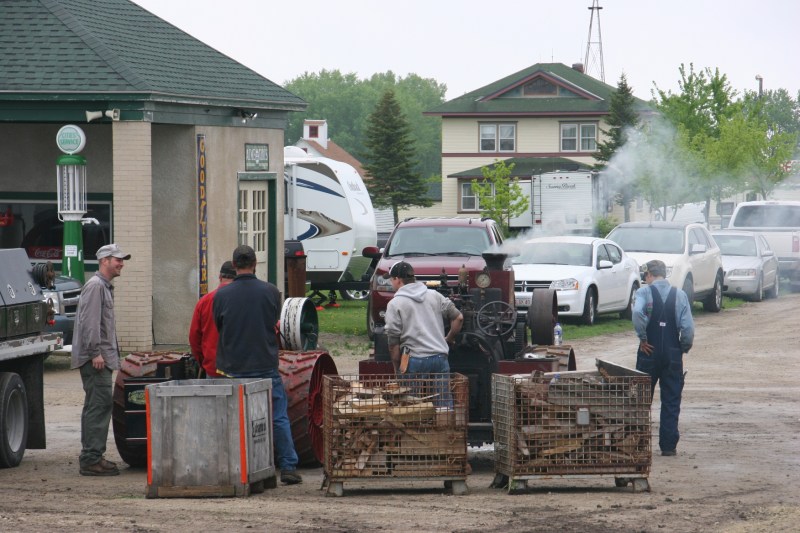 Gathered to learn about steam engines.