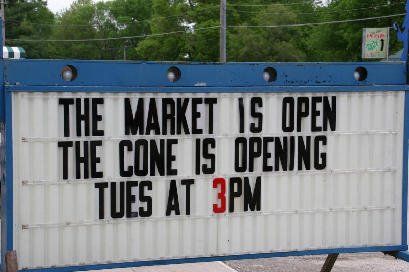 We were just a few days too early for the seasonal opening of the South Shore Sweet Spot.