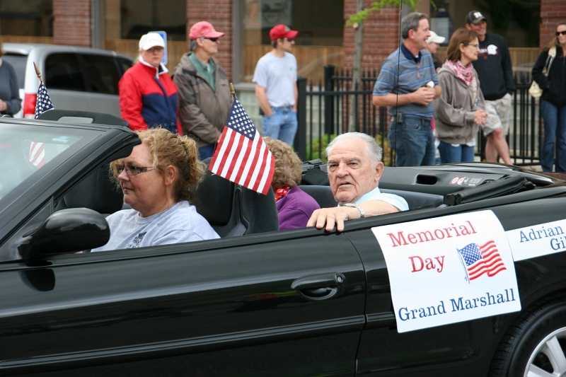 Honorary Grand Marshall, Adrian Gillen, rides in the parade alongside his wife, Jean. The couple both served their country and were duo grand marshalls.