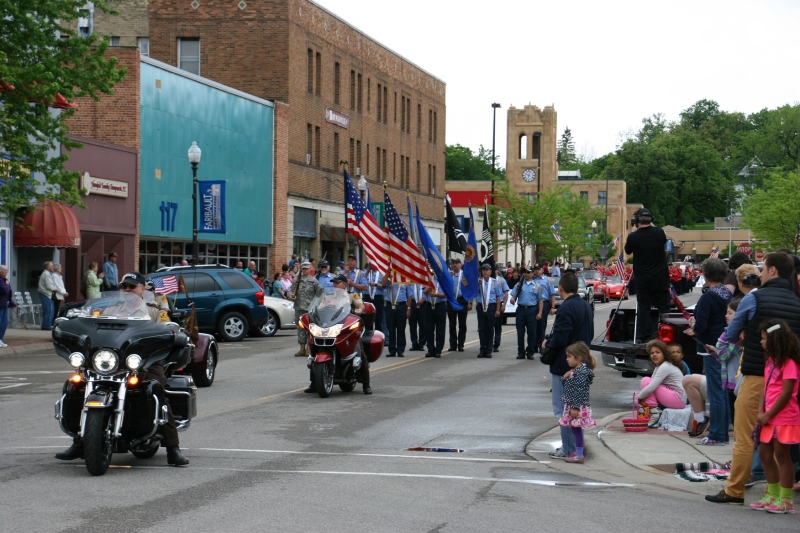The Color Guard always leads the parade.