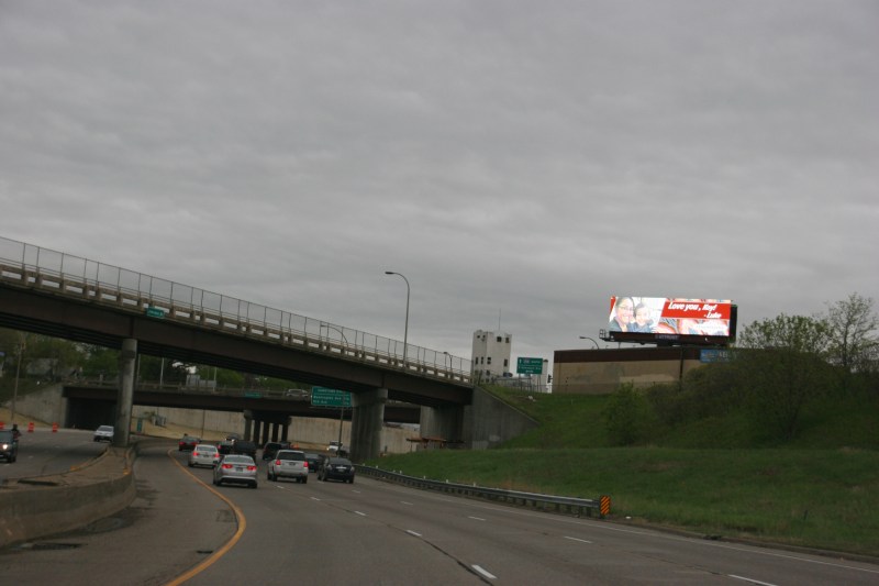 There are way too many curves in this section of Interstate 35 approaching downtown Minneapolis from the north.