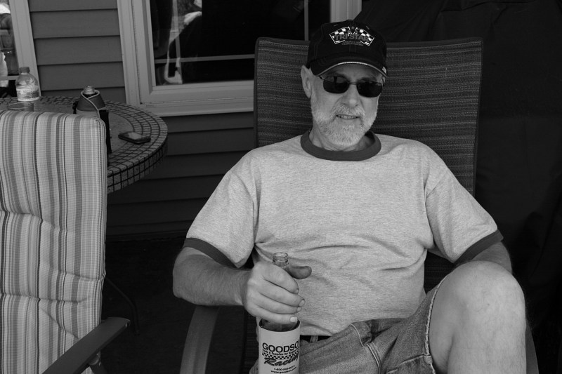 Randy relaxes at a family gathering in 2012.