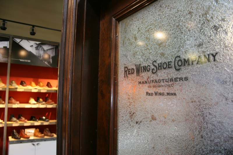 A lovely old door in the shoe store.