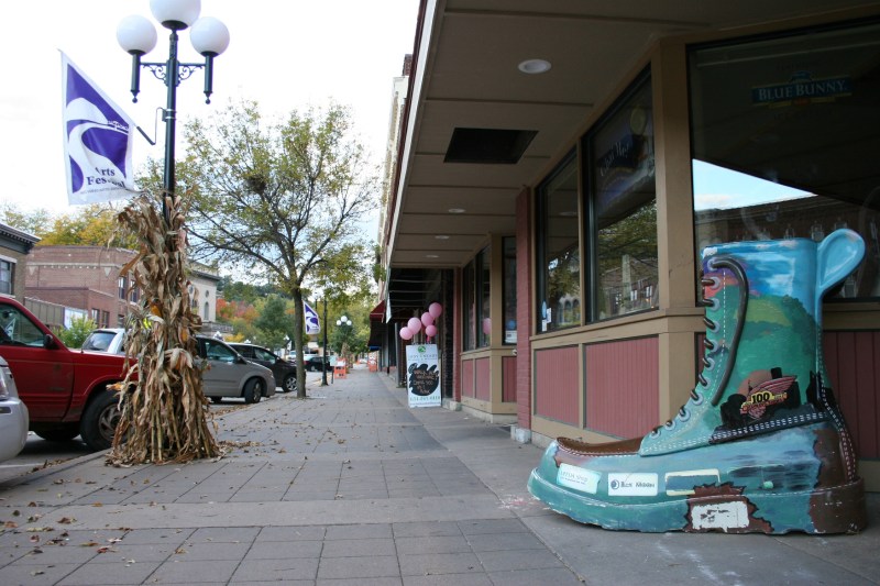 Red Wing boot sculptures can be seen in downtown Red Wing.