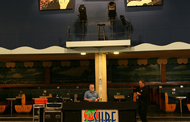 In the back are layers of booths, all original.