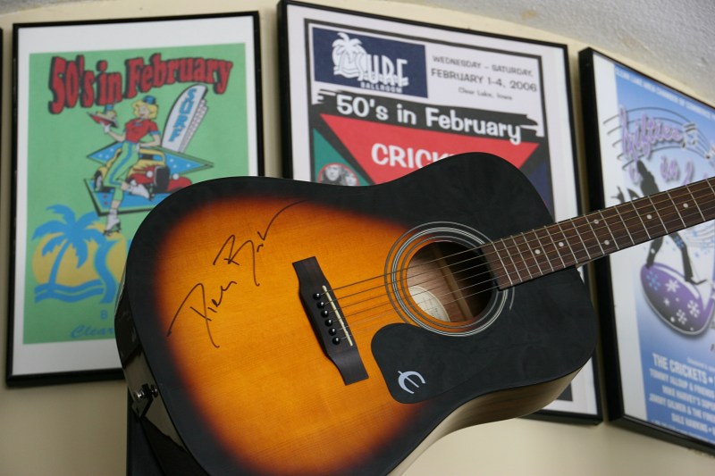 You'll spot numerous signed guitars on display.