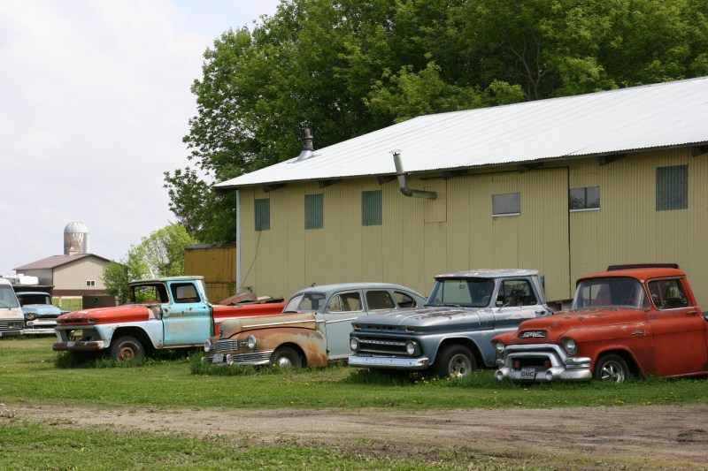I'm pretty certain my husband was coveting one of these vintage pick-up trucks. Me too.