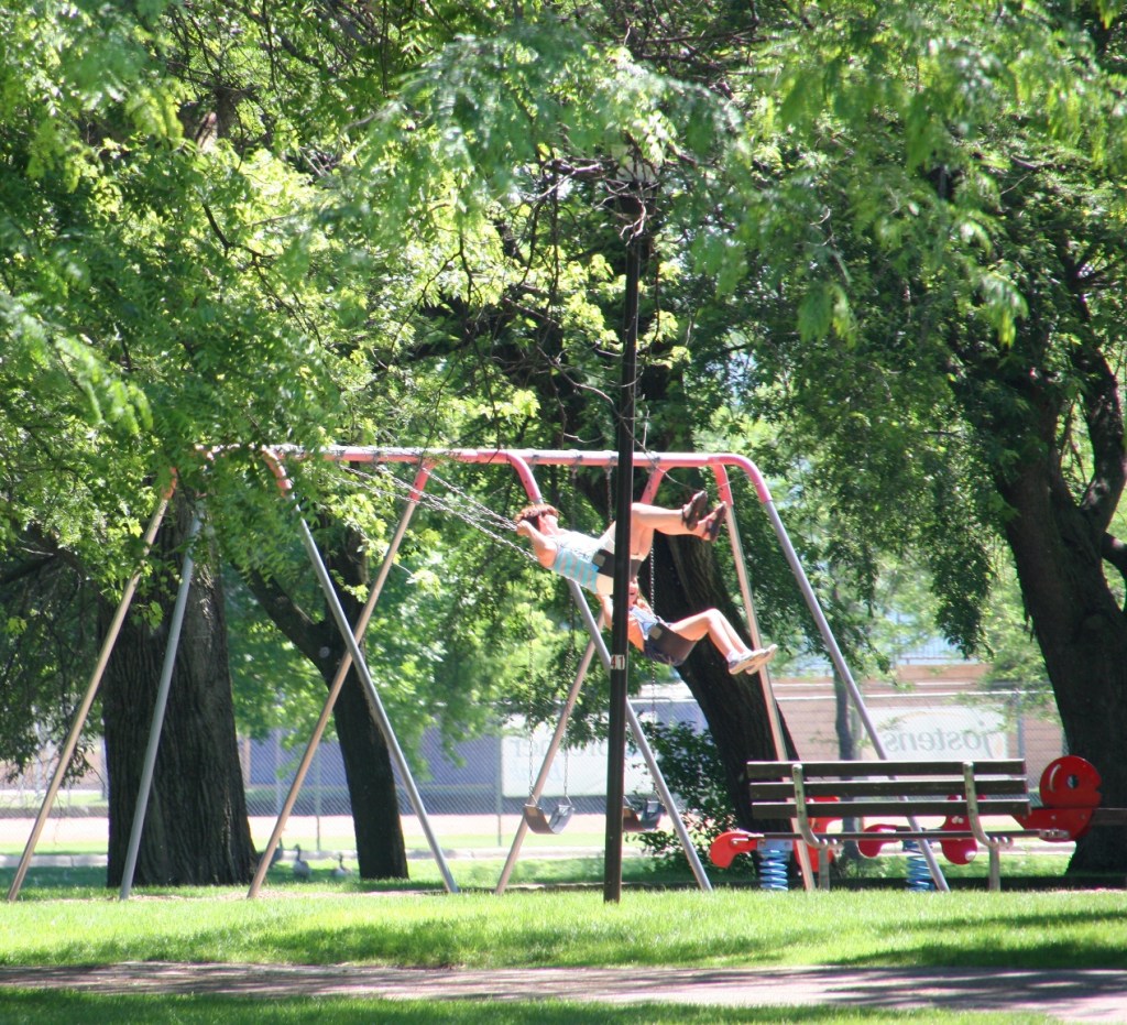 Morehouse Park includes a playground, tennis court and horseshoe pits along with other amenities.
