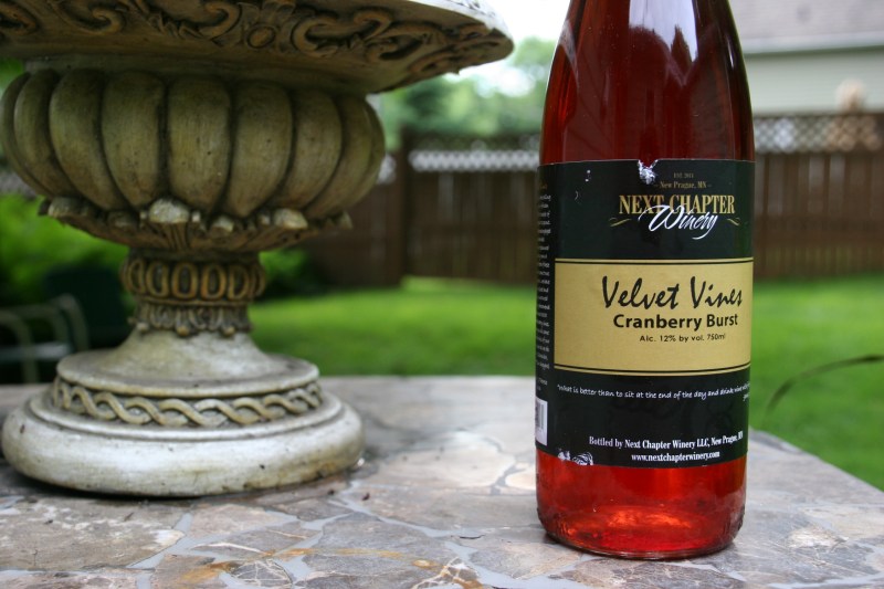 At home with a bottle of Cranberry Burst.