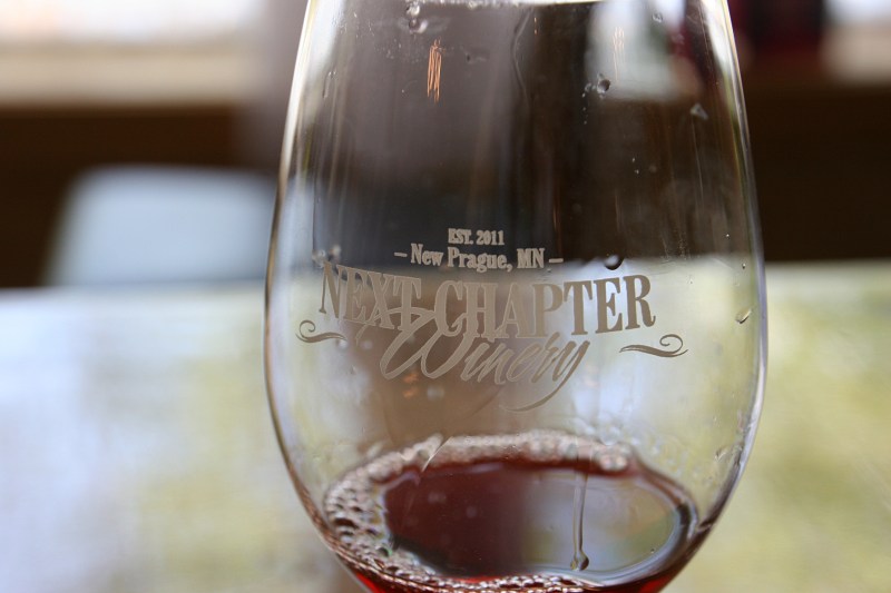 Sampling Next Chapter wine.