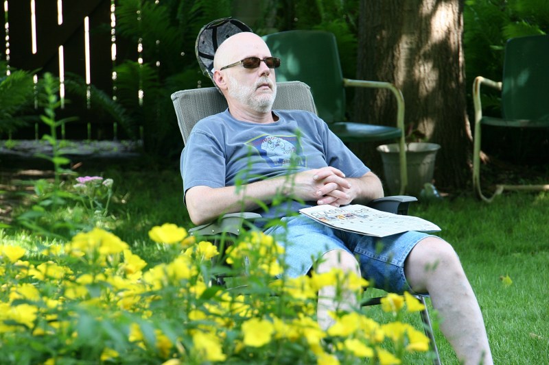 Randy napping on Father's Day.