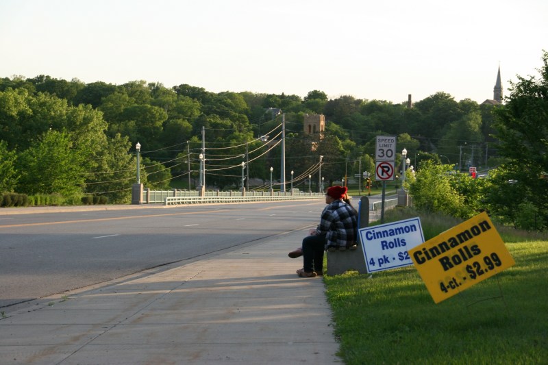 A recent photo I shot outside of Kwik Trip on Faribault's east side was inspired by the work of Dan Traun. This is the type of scene Dan photographs.