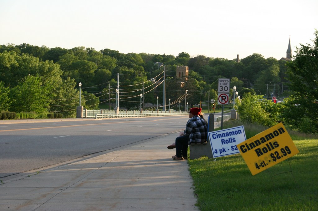 A recent photo I shot outside of Kwik Trip on Faribault's east side was inspired by the work of Dan Traun. This is the type of scene Dan photographs.